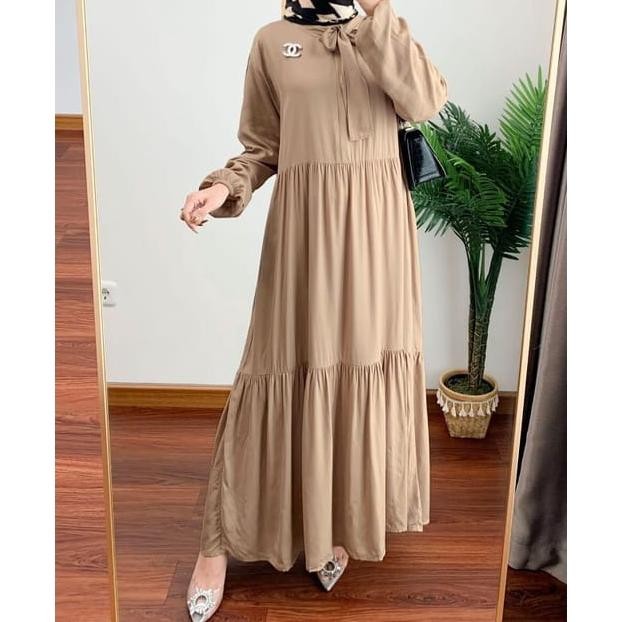 Gamis Hera Midi Dress Wanita Baru