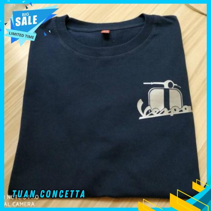 COD KAOS TSHIRT BAJU OBRAL MURAH COMBED 30S DISTRO LOGO KECIL VESPA MOTOR OTOMOTIF SCOOTER SCOTER SK