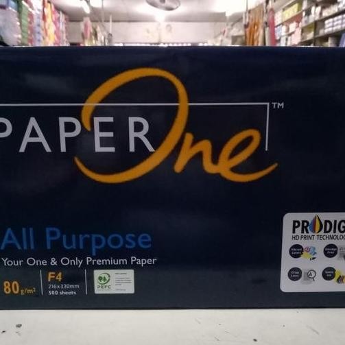 Terbaik Paper One Kertas Hvs Folio F4 80 Gsm Premium Copier 216X330Mm 500 Lembar 100% Ori