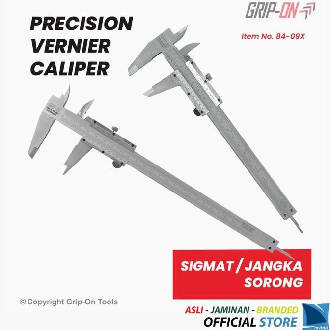 Kaliper Sikmat Presisi Manual 6" - Precision Vernier Caliper GRIP-ON