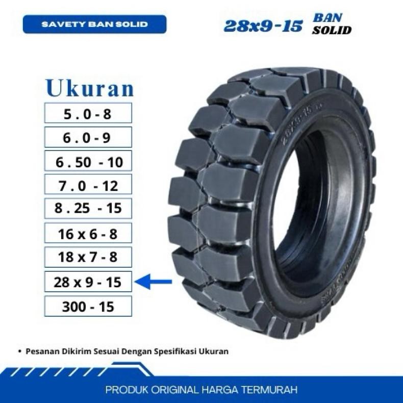 NEW Ban Solid/ Ban Mati Forklift 28x9-15 28*9-15 Hargapromobaru