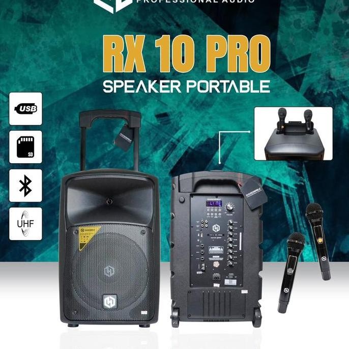 Speaker Portable Aktif Hardwell 10 Inch RX 10 PRO Original
