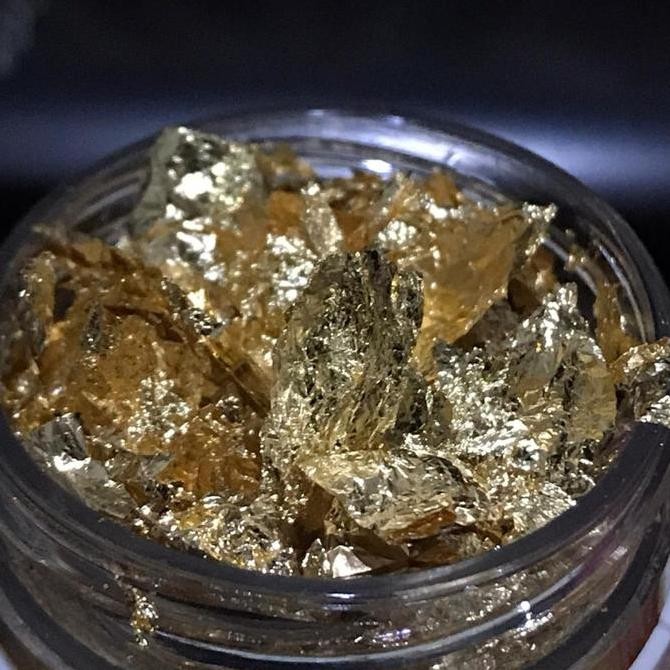 Sprinkles Gold Flake Cake Decoration - Kertas Emas Gold Dekorasi Kue Original