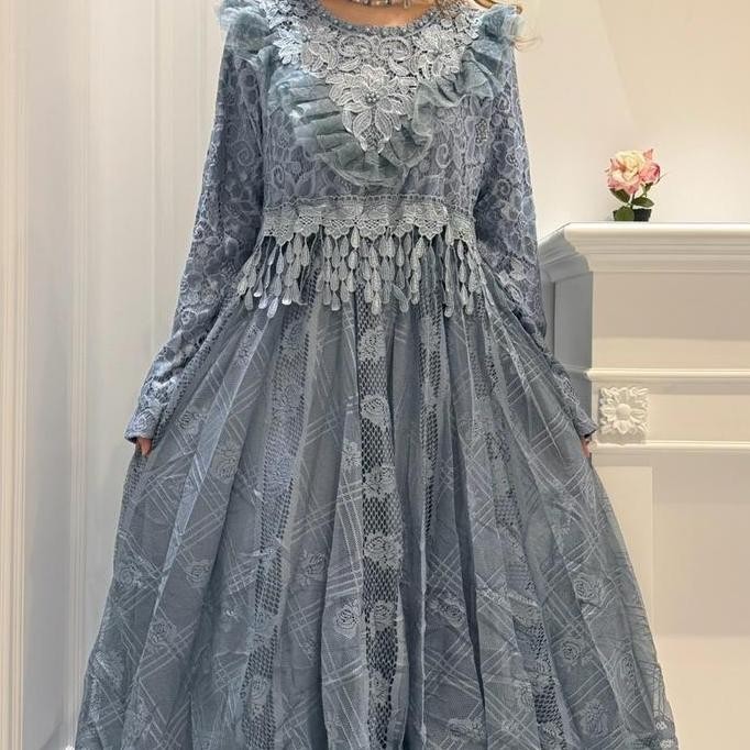 Gamis tutu 83 Muslim Wanita Dress Pesta Dewasa