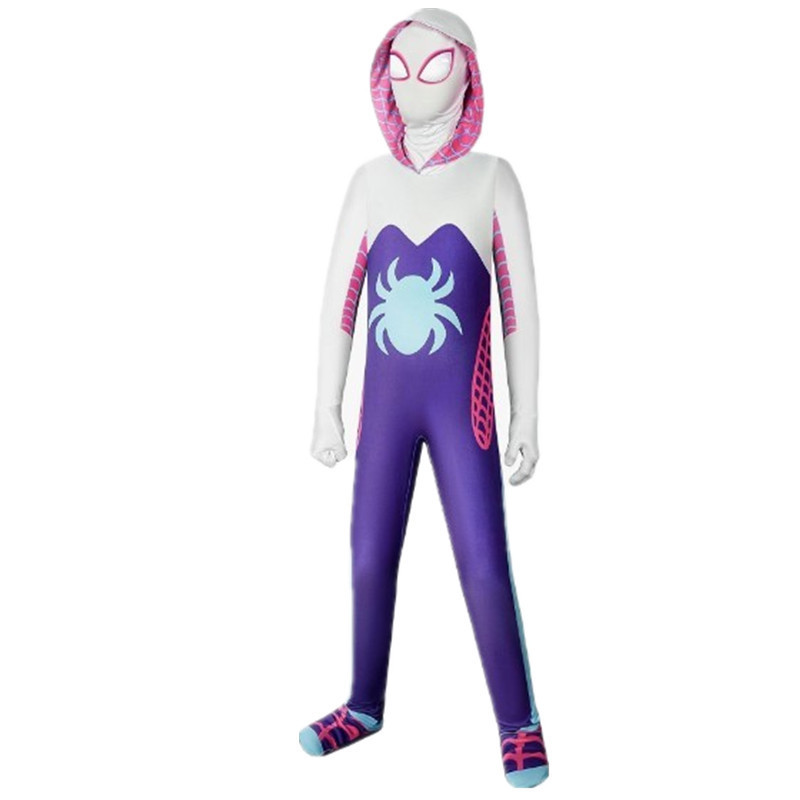 Halloween Gwen Spider-Woman2Spider-Man Parallel Universe Costume cosplay Tights Children Adult Hero 