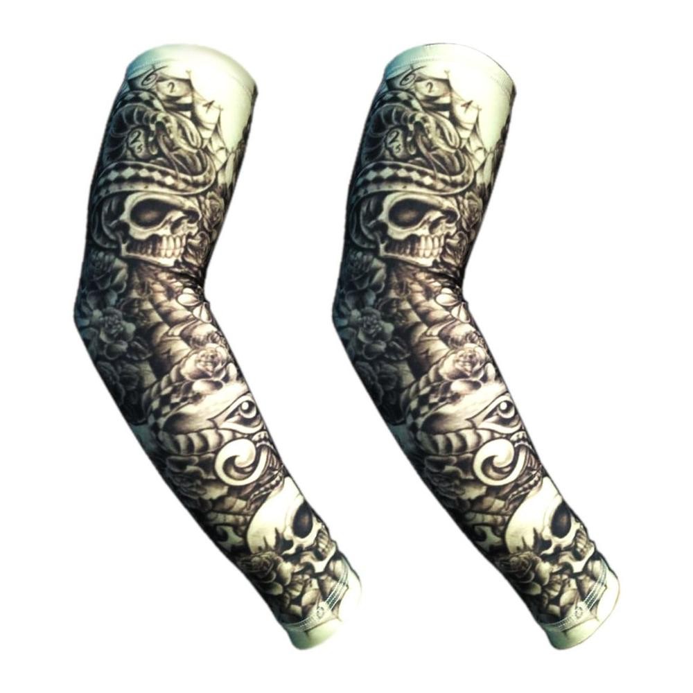 Arm Sleeve Pria  / Manset Tangan Motor / Manset Sepeda / Manset Olahraga / Tatto Skulls 1