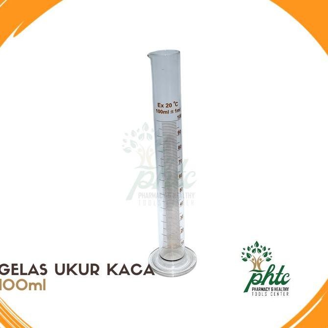 Gelas Ukur 100ml l Gelas Ukur Kaca 100 ml l Alat Ukur Cairan 100ml ISW