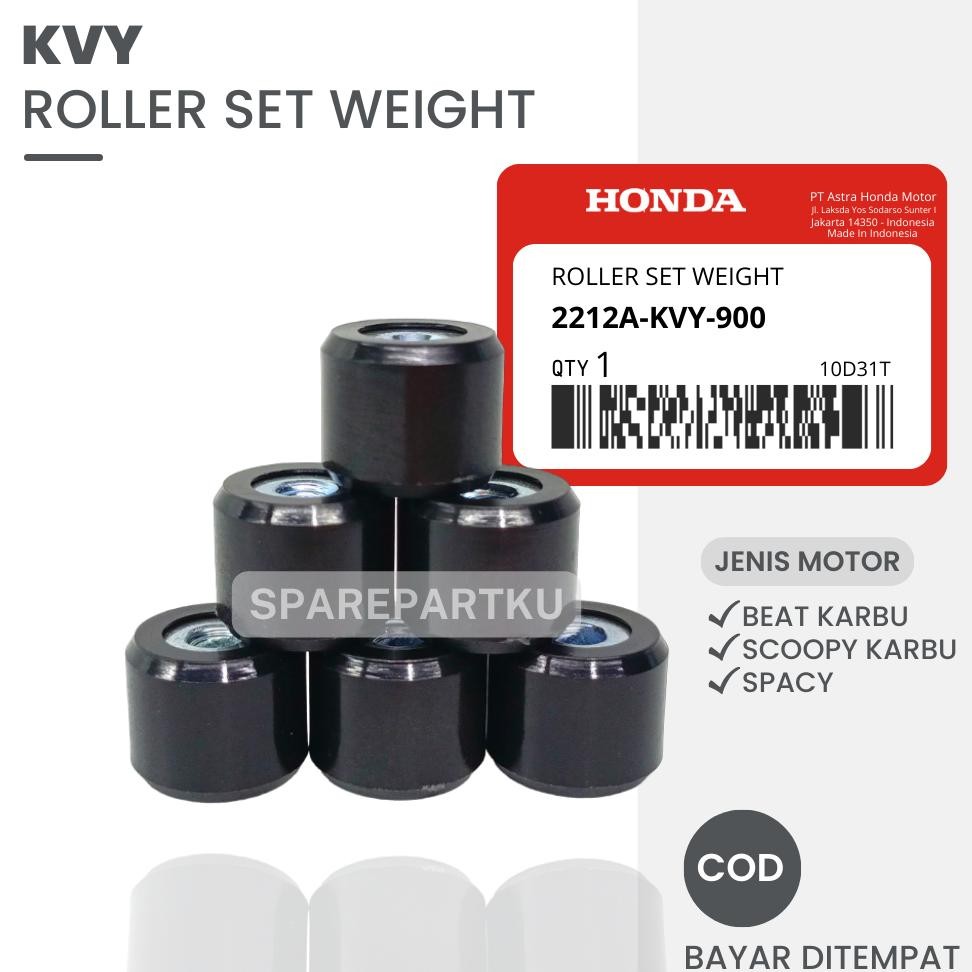 KVY ROLLER SET BEAT LAMA / ROLLER BEAT KARBU / SCOOPY KARBU /  HONDA SPACY KARBU / ROLLER STANDAR BE