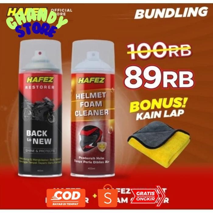 100% Ori Pk32 Hafez Restorer Pembersih Pengkilab Motor Mobil 400Ml Original Hemat Df-8