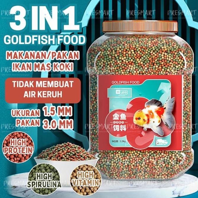 PELET PREMIUM IKAN MAS KOKI - PAKAN PREMIUM IKAN MAS KOKI 1.5MM & 3MM AME