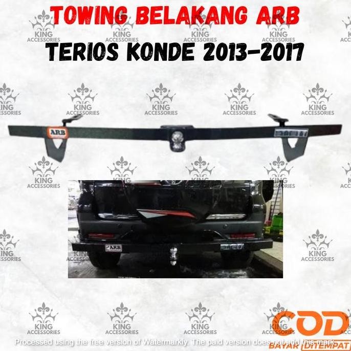 TANDUK TOWING DEPAN DAN BELAKANG BESI BAR PELINDUNG BEMPER MOBIL TERIOS KONDE 2013-2017