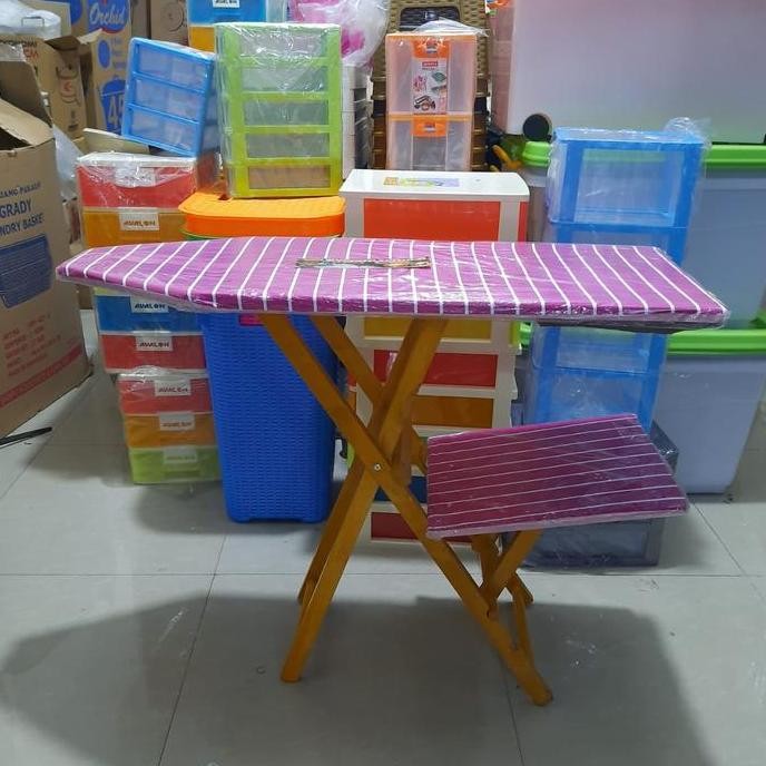Meja Setrika / Papan Setrika / Meja Gosok Kayu / Meja