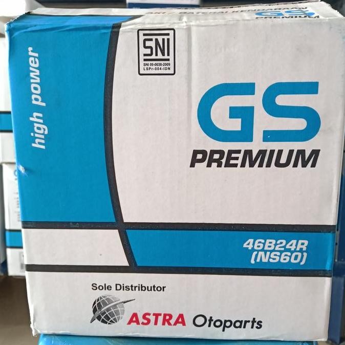TERBARU - Aki Mobil/ Genset/ GS Astra Premium NS60/ GS NS 60/ GSNS60/ 46B24 45AH