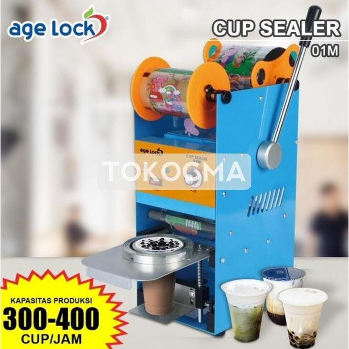 Age Lock Cup Sealer 01M - Alat Mesin Press Gelas Plastik High Cup 22Oz