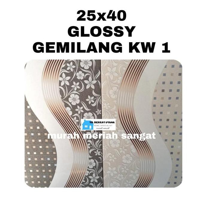 Terbaik Keramik Dinding 25X40 Motif Salur Bunga Hitam Cream Cokelat Kw 1 100% Ori