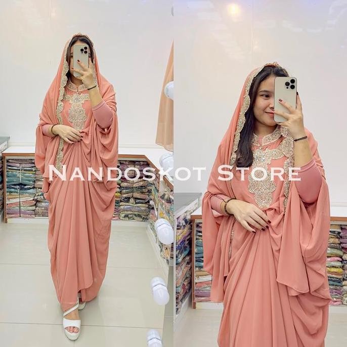 Kaftan pashmina zaqila baju lebaran dan kondangan mewah modern remaja dewasa full ceruty premium