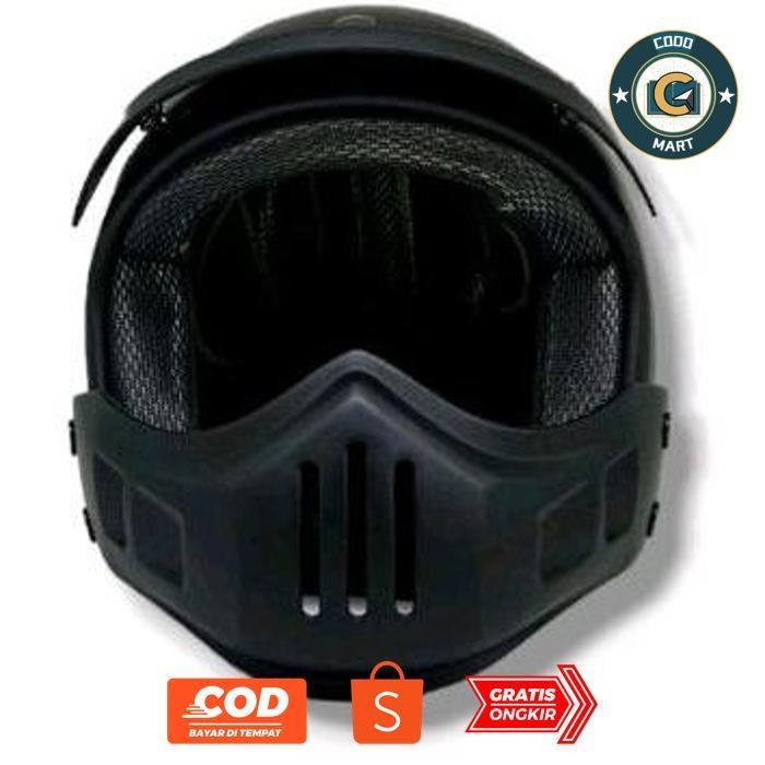 Terbaru ryu-56 Moncong Plastik cakil Tambahan Helm Retro Plus kancing|| moncong Helm  Retro COD || m