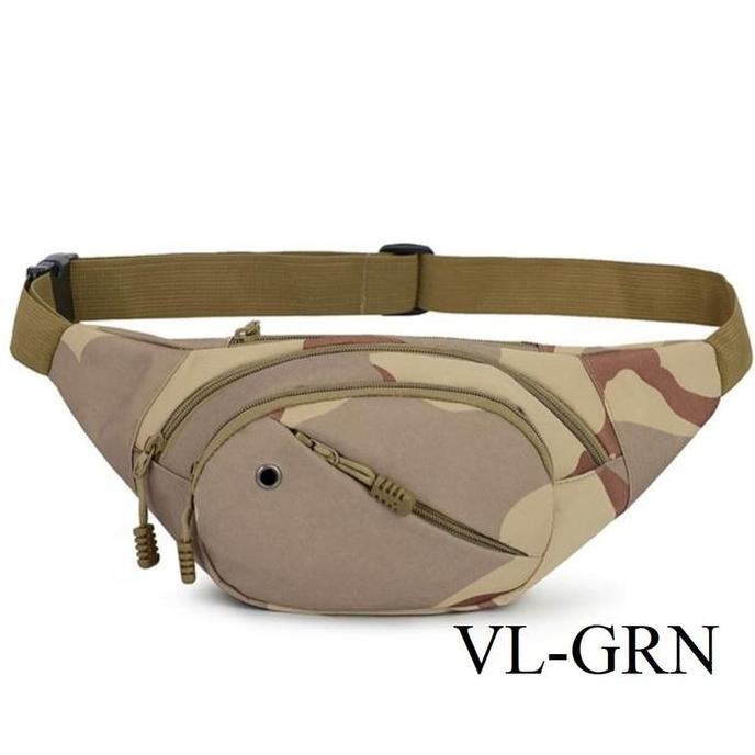 Waistbag Pria Tas Sling Bag Waist Bag Tas Selempang Slempang Pria Army Tactical Bag