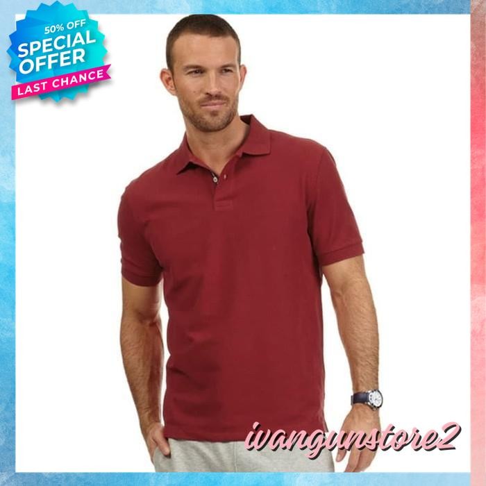 KAOS POLO SHIRT TSHIRT BAJU KERAH DISTRO MAROON MERAH MARUN BANYAK WARNA SABLON BORDIR POLOS CUSTOM 