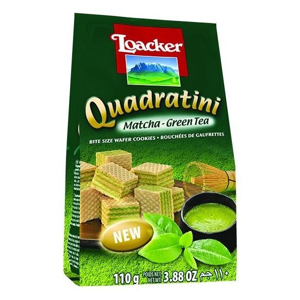 READY INSTANT Loacker Quadratini Matcha Green Tea 110 g
