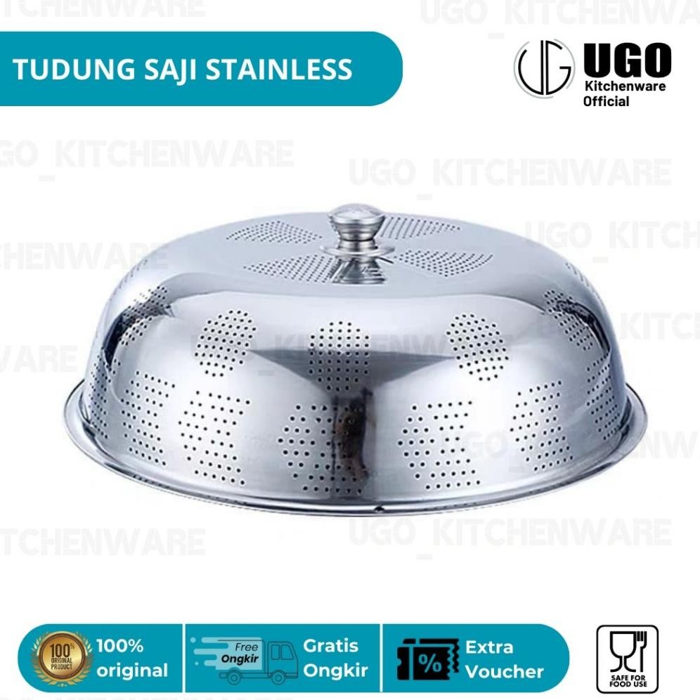 UGO Tudung Saji Stainless | Tudung Saji Tebal Jumbo Tutup Makanan Stainless Steel Tutup Food Cover S