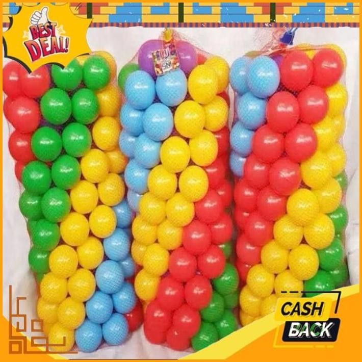 Cod 100 Pcs Bola Mandi Anak Bola Jaring Warna Warni