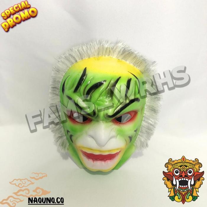 Topeng Hanoman Hijau Spons Topeng Hulk Topeng Anoman Topeng Anak Gft1