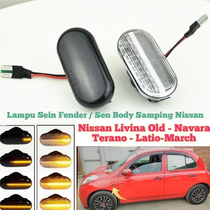 Lampu Sein Fender Nissan march livina Led running