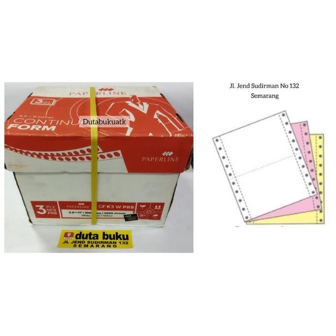 Terbaik Kertas Cf Continous Form Komputer 9,5 X 11" Ncr 3 Ply Prs Potongan 100% Ori