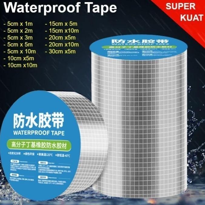 Terbaik Lakban Anti Bocor Anti Air Aluminium Foil Waterproof Tape 10Cm X 5M 100% Ori