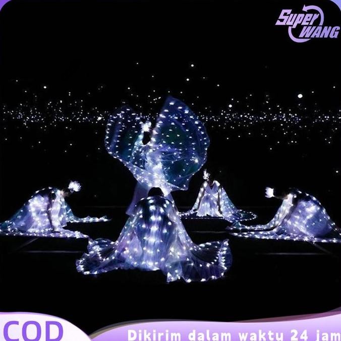 1set Kostum Sayap Malaikat Led Sayap Kerub Belly Dance Sayap Malaikat Anak Aldult Sayap Tari Penari 