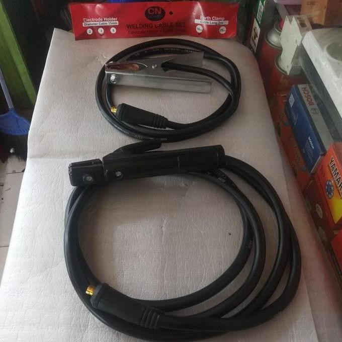 PAKET SET tang las & tang masa & kabel 3 meter stang las listrik