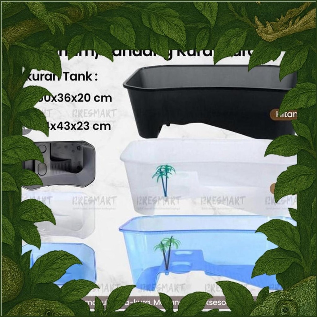 Turtle Tank L Xl Tempat Kura Kura Air Bak Ember Aquarium Akuarium Kandang Kura2 Brazil Besar