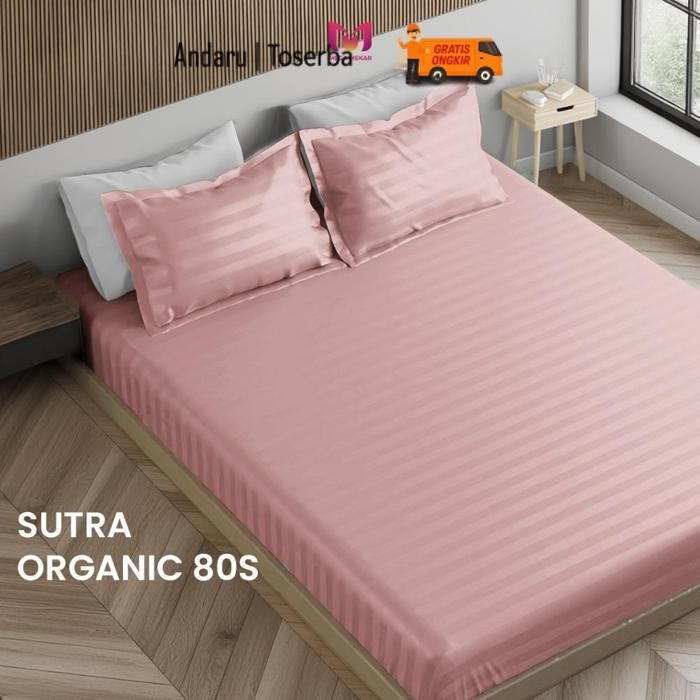 Exclusive Sprei Sutra Organic Jacquard 80S / Sprei Sutra Tcl Salur / Sprei Sutra Organic Serat Bambo