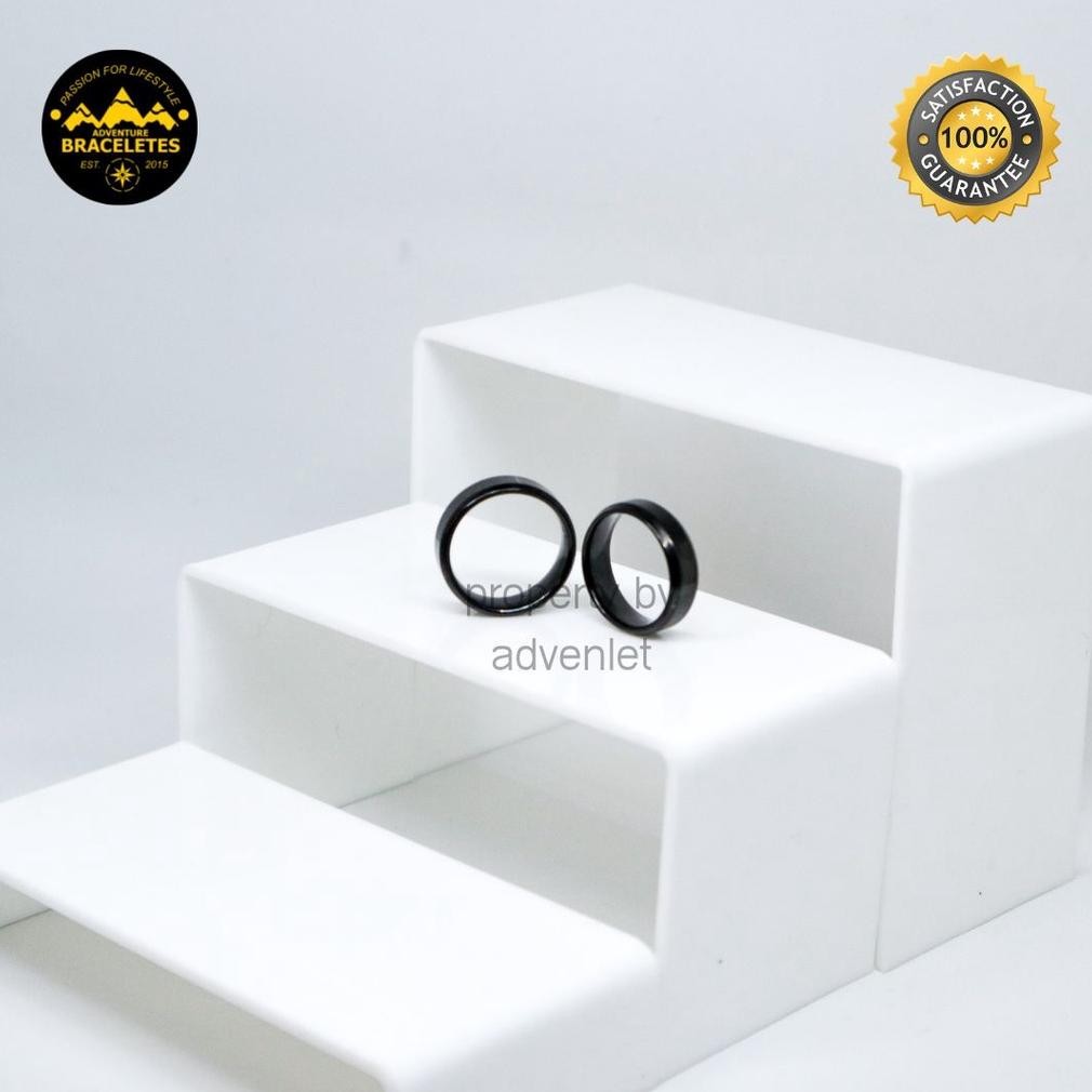 Cuci Gudang Cincin Titanium Couple Pria Wanita Kapel Cople Coupel Sama Pacar Orion Black Stainless S