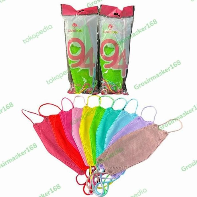 (Best) Masker kf94 MOUSON mix warna / kf94 rainbow /kf94 anak isi 10pcs