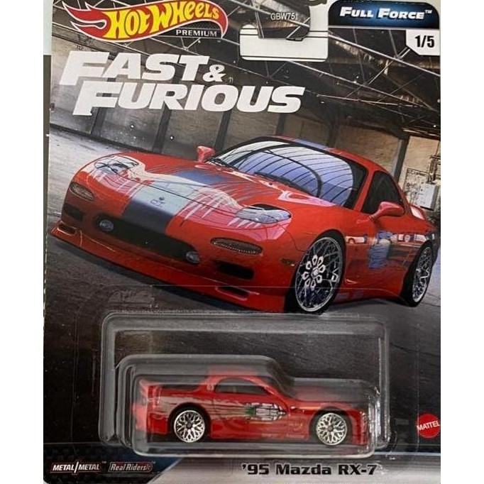HOT WHEELS FULL FORCE FAST & FURIOUS 95 MAZDA RX7 MERAH