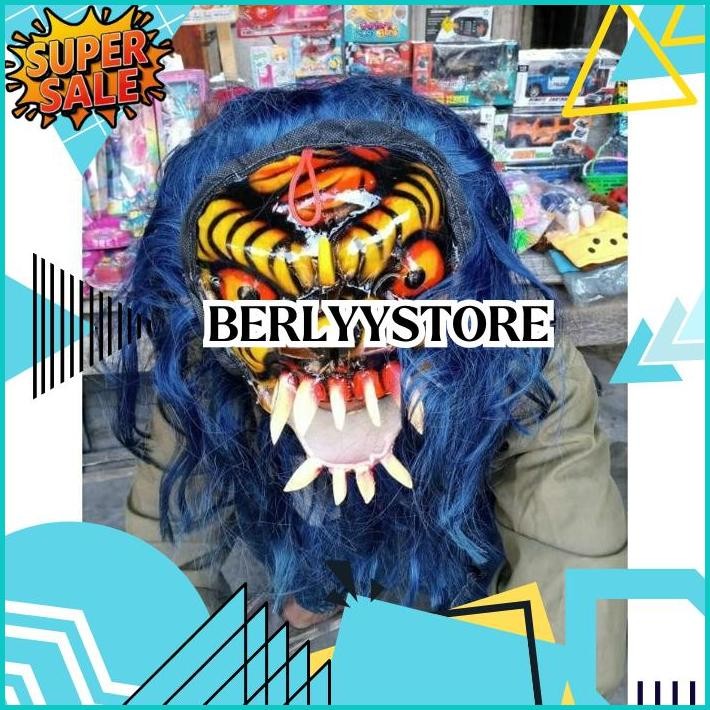 READY Topeng Buto Ijo / Topeng Gedruk Mika / Topeng Tradisional Gedruk Mika / Topeng Rampak Buto SAL