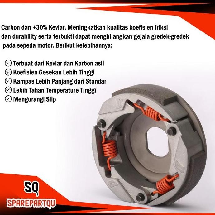 Kampas Ganda Daytona Yamaha Fazzio Kevlar Carbon