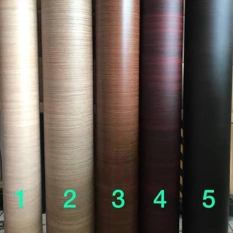 New WALLPAPER STIKER DINDING LEMARI MEJA LANTAI PINTU MOTIF SERAT KAYU 3D