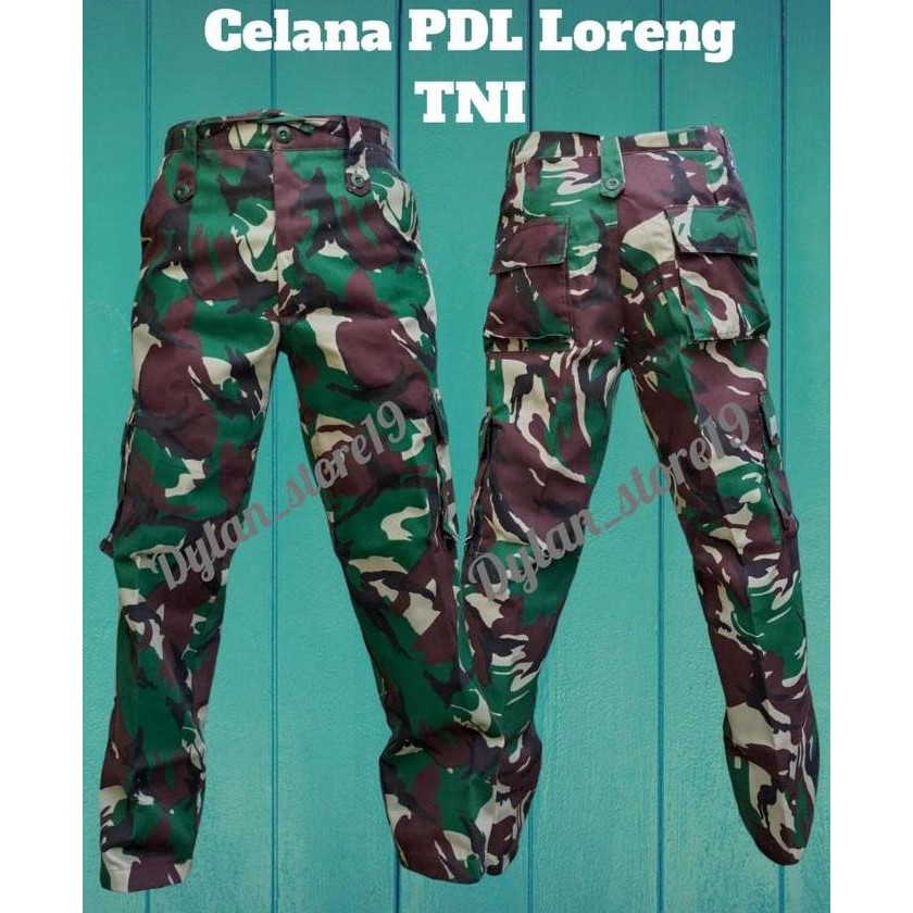 BEST - Celana PDL loreng TNI Celana Panjang Cargo army Malvinas PL