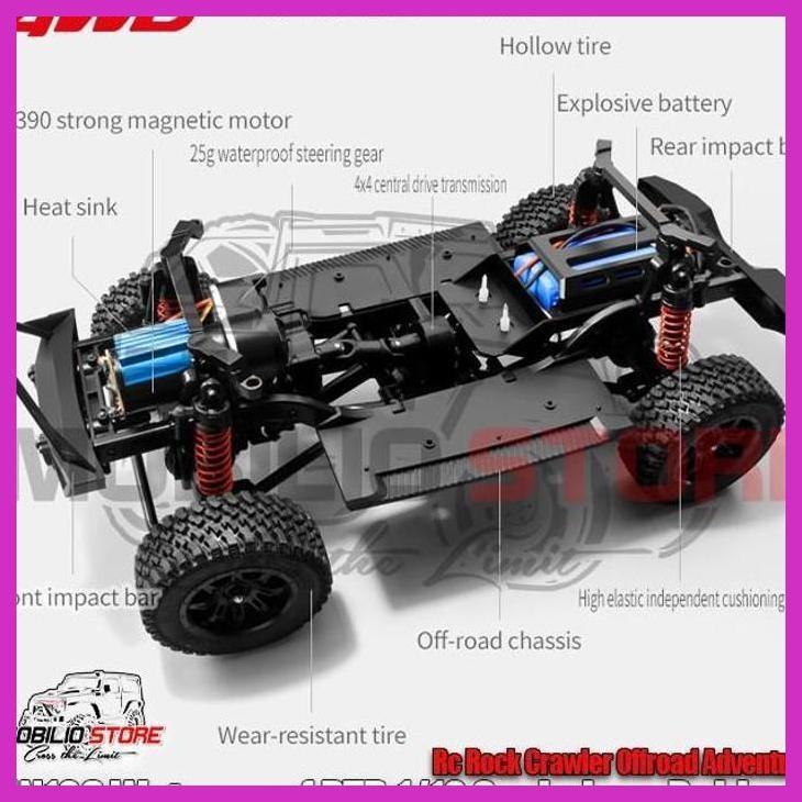SALE MN128 WATERPROOF RTR 1/12 SCALE JEEP RUBICON RC ROCK CRAWLER ADVENTURE MAINAN REMOTE CONTROL  P