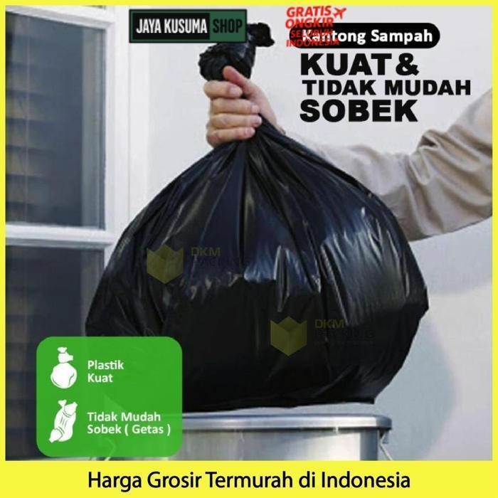 Promo Kantong Plastik Sampah 90X120Cm Trash Bag Hitam Tebal Jumbo Termurah Satuan Viral