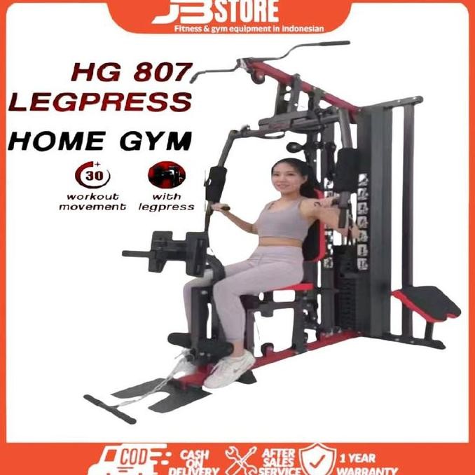Home gym 1 sisi HG807 fitclas besi berkualitas kuat dan kokoh