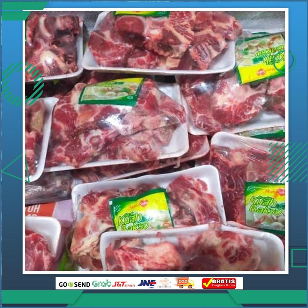 Iga Gondrong 1Kg + Bumbu / Daging Iga Untuk Kaldu Bakso Dan Sup Gosend