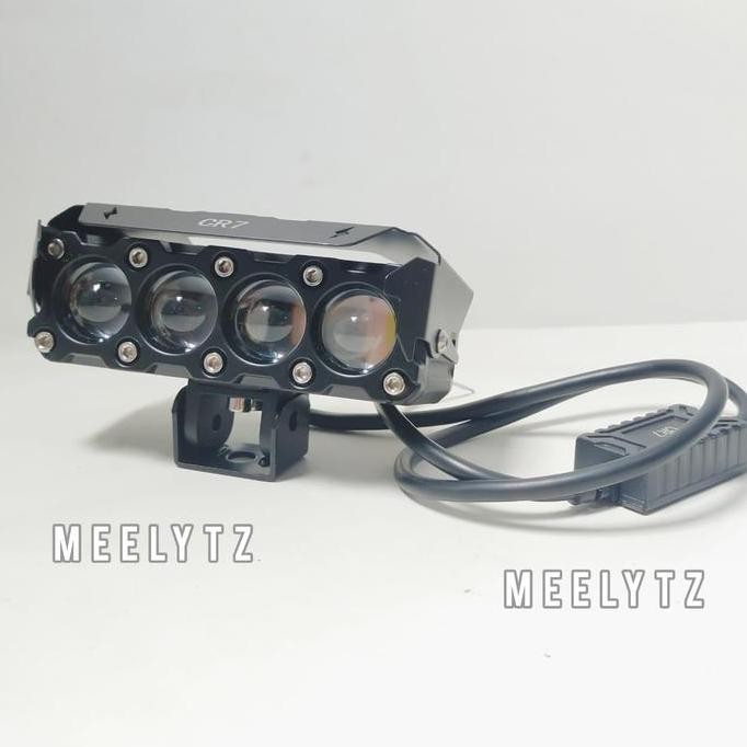 Cr7 - Lampu Tembak 4 Mata Plus Devil Dan 3 Kipas Pendingin Ballast Alumunium Waterproof Cr8027