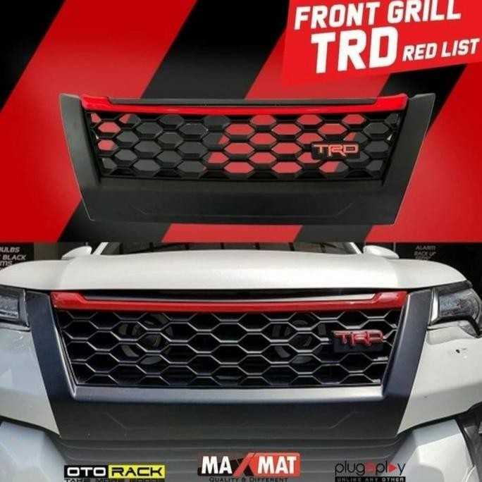 New Front Grill / Gril Depan TRD Black Doff All New Fortuner Vrz Trd