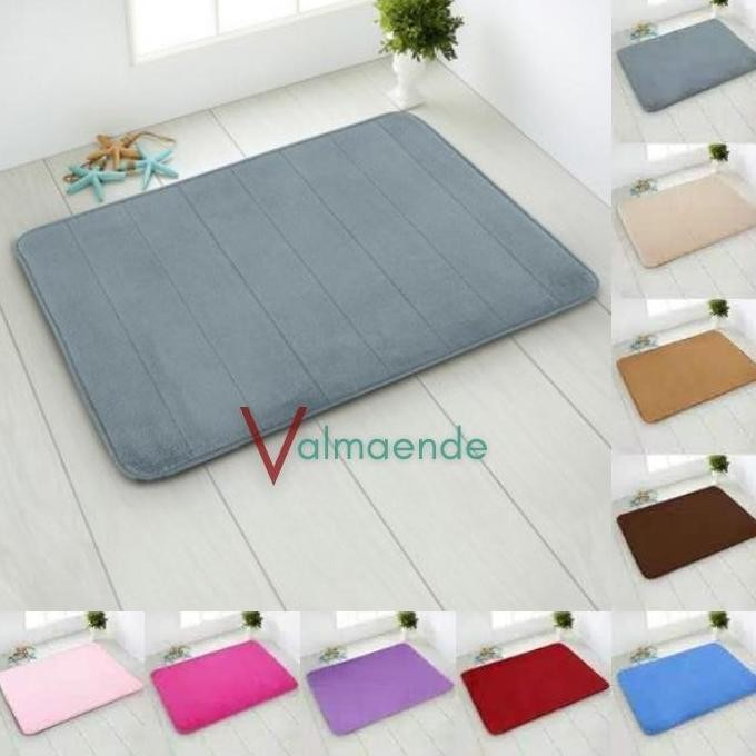 Keset Kamar Mandi Dapur Keset Bulu Halus Bludru Microfiber Karpet Kamar Memory Foam SHA
