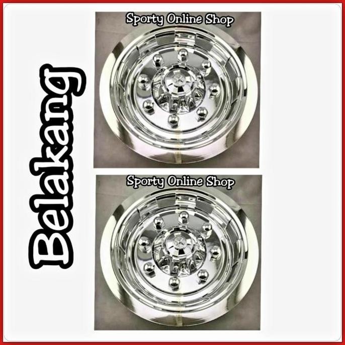 Tutup Dop Roda Truck Canter Ban Doubel Warna Crome