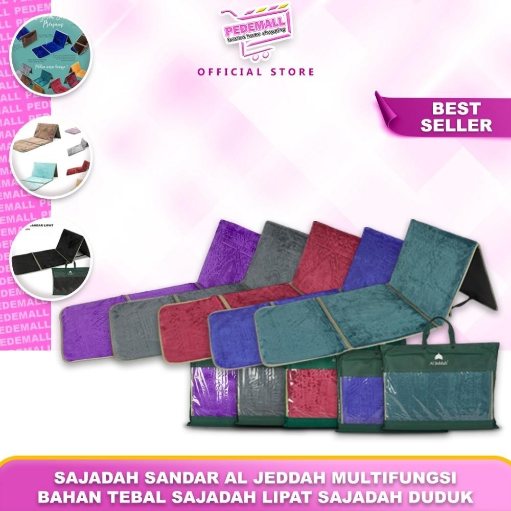 Sajadah Sandar AL JEDDAH Multifungsi Bahan Tebal Sajadah Lipat Sajadah Duduk